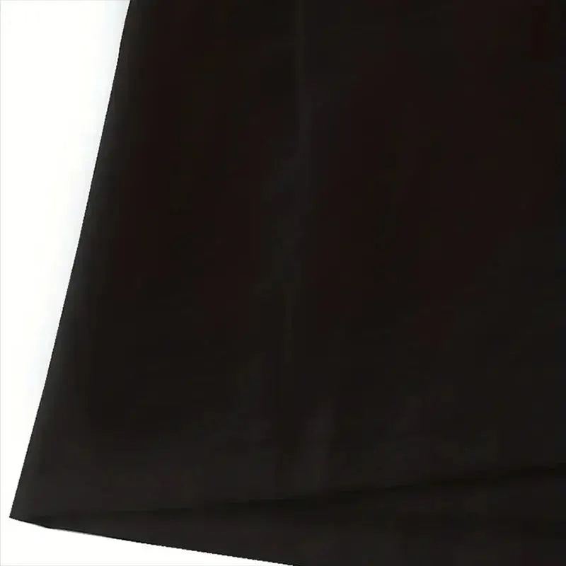 Men’s Casual Open Stitch Shirt - Lightweight Black Yukata Cardigan with 3/4 Sleeves for Summer Vacation