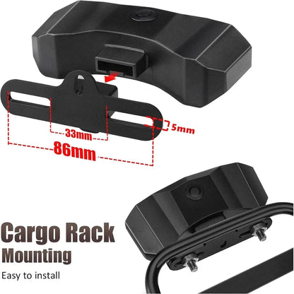 Wireless Bicycle Tail Light with Turn Signal & Anti-Theft Alarm – USB Rechargeable, IP65 Waterproof Brake Sensor Bike Light with Bracket