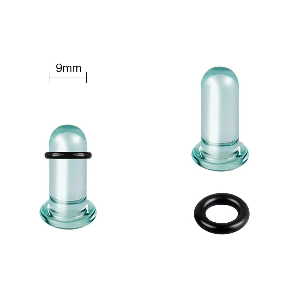 Glass Ear Tunnels & Plugs | Ear Stretchers, Expander Earrings for Women Body Jewelry 1.6–16mm