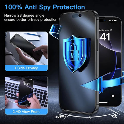 NNBILI 3-Pack Matte Tempered Glass Screen Protector for iPhone 12-18 Pro Max - Oleophobic Dust-Free Easy Install