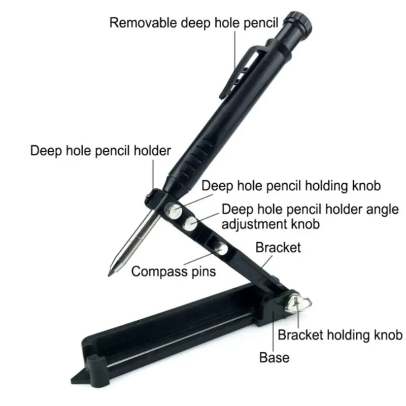 Multi-Function Scribing Ruler - Contour Gauge Measuring Tool for Woodworking, Carpentry & Construction