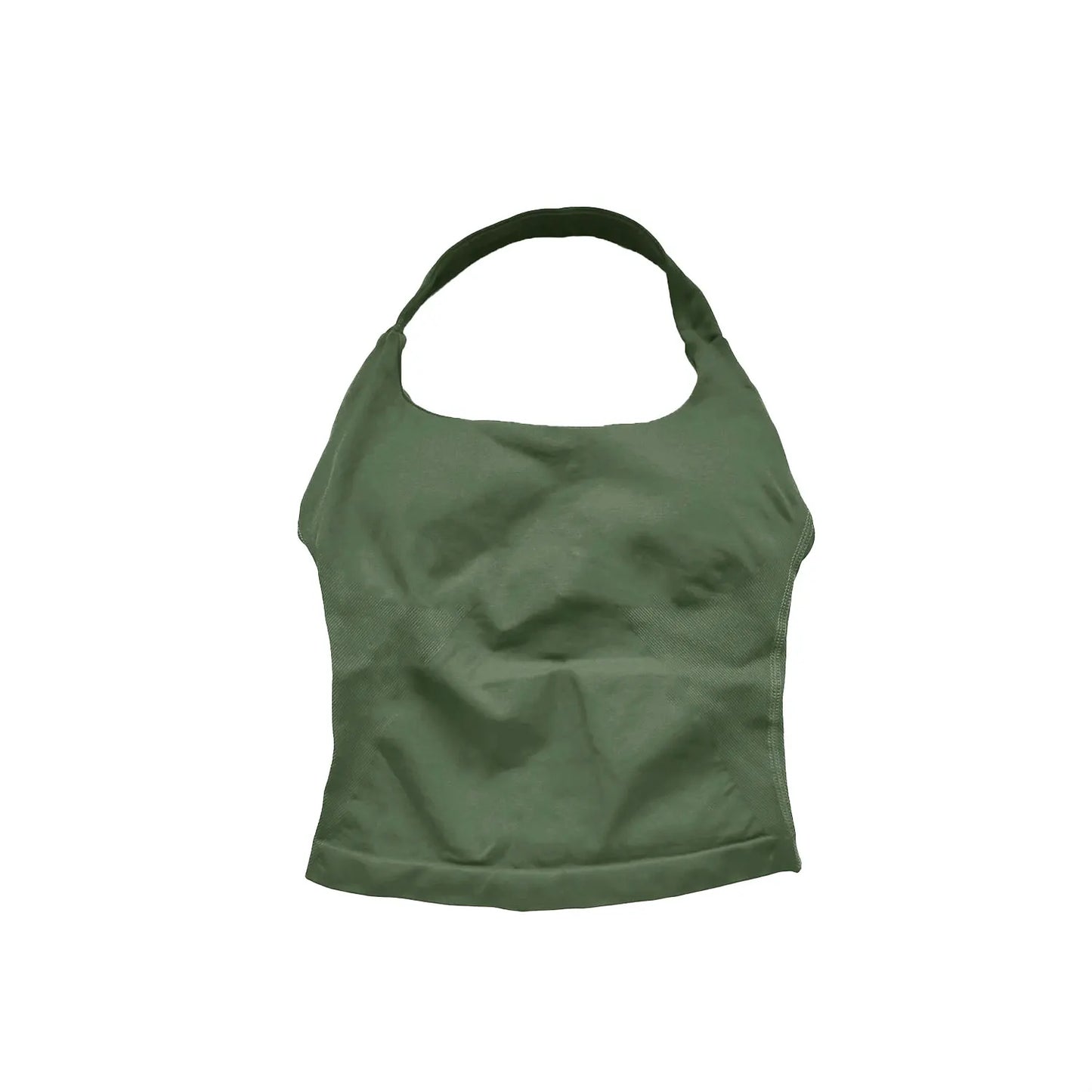 NCLAGEN Women’s Gym Halter Top - Longline Strappy Padded Tank for Yoga, Fitness, Running & Activewear Workouts