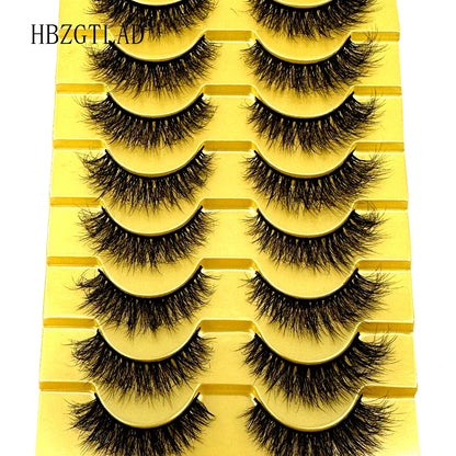38 Styles 10 Pairs 3D Mink False Eyelashes – Natural Short & Long Fake Lashes Makeup Extension Kit