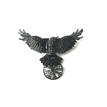 Gothic Crow Hair Clip - Vintage Witch Viking Cosplay Hair Accessory for Women