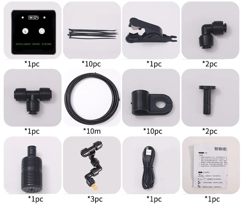WiFi Rainforest Sprayer — Automatic Timed Mist System Kit for Reptiles & Irrigation