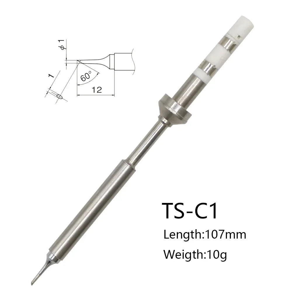 TS100/TS101 Soldering Iron Tips - Pine64 Pinecil Replacement Tips TS Series BC2 C4 Compatible Models