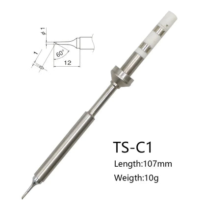 TS100/TS101 Soldering Iron Tips - Pine64 Pinecil Replacement Tips TS Series BC2 C4 Compatible Models