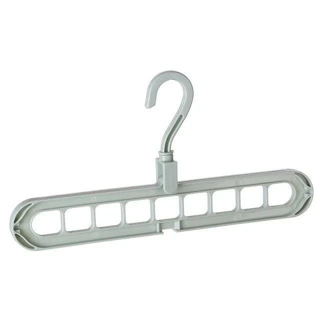 9-Hole Multi-Function Clothes Hanger Organizer – Space-Saving Folding Magic Rack for Scarves & Clothes