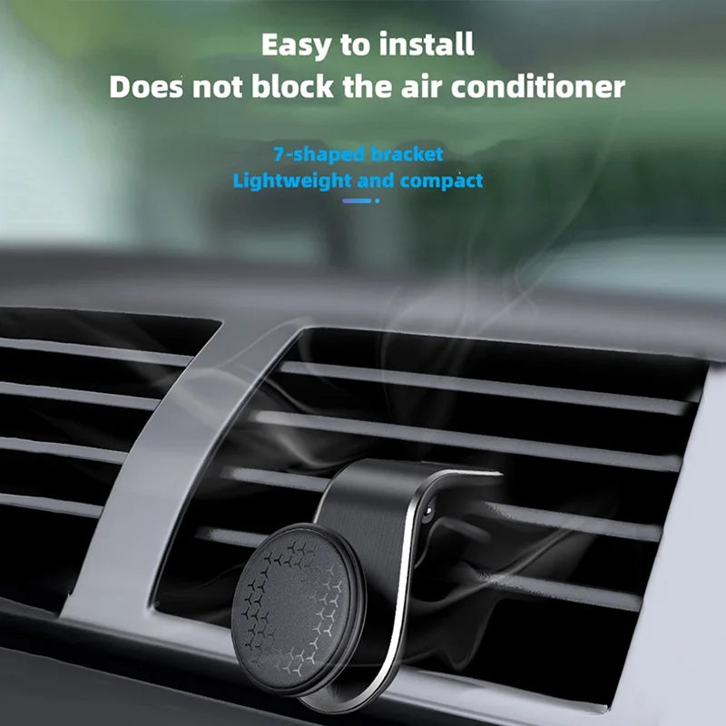 Magnetic Car Phone Holder - Air Vent Mount GPS Smartphone Stand for iPhone Samsung & Xiaomi