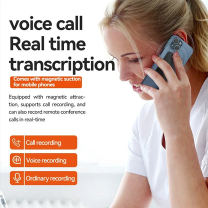 8-128GB AI ChatGPT-4 Voice Recorder – Intelligent Audio Recording, Call Transcription & Voice-to-Text Device