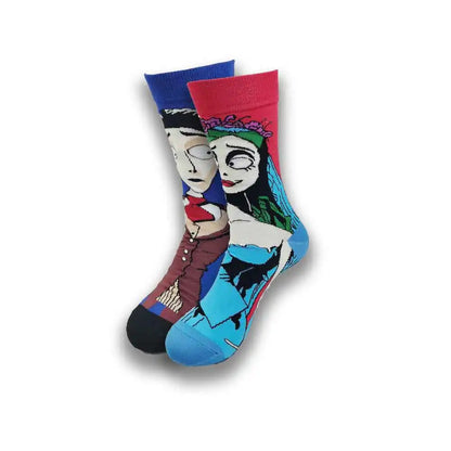Cartoon Animation Fashion Socks for Men & Women – Autumn Winter Street Style Trendy Casual Combed Cotton Socks