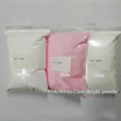 50g/100g Nude Nail Acrylic Powder Bulk Set – 4-in-1 Solid Crystal Extension, Dipping & Engraving Nail Art Monomer Wholesale