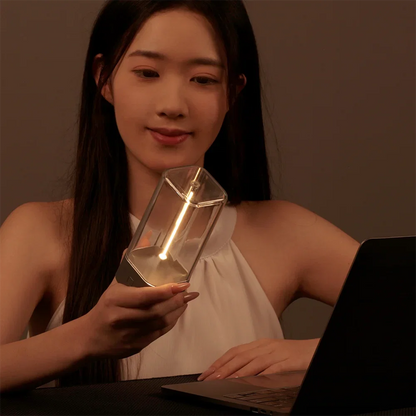 Cordless LED Table Lamp - Rechargeable 3-Level Dimmable Magnetic Filament Light for Camping & Home
