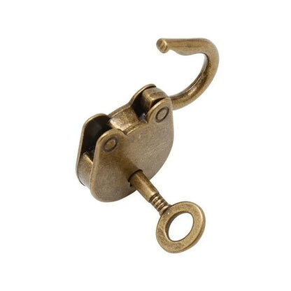 Mini Vintage Metal Lock and Key Padlock – Charming Retro Style Decorative Lock