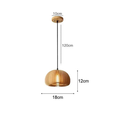 Bamboo Pendant Lamp Ceiling Light - Handwoven Rattan Wicker Hanging Fixture for Dining Room, Bedroom & Indoor Home Decor