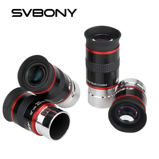 SVBONY 68° Ultra Wide Angle Telescope Eyepiece - FMC 1.25" Astronomical Lens for 6mm 9mm 15mm & 20mm Telescopes