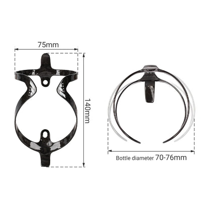 MANA 12g Marble-Pattern Carbon Fiber Bicycle Bottle Cage — Ultra-Light Full Carbon with Aluminum Alloy Screws for Road/MTB/Gravel