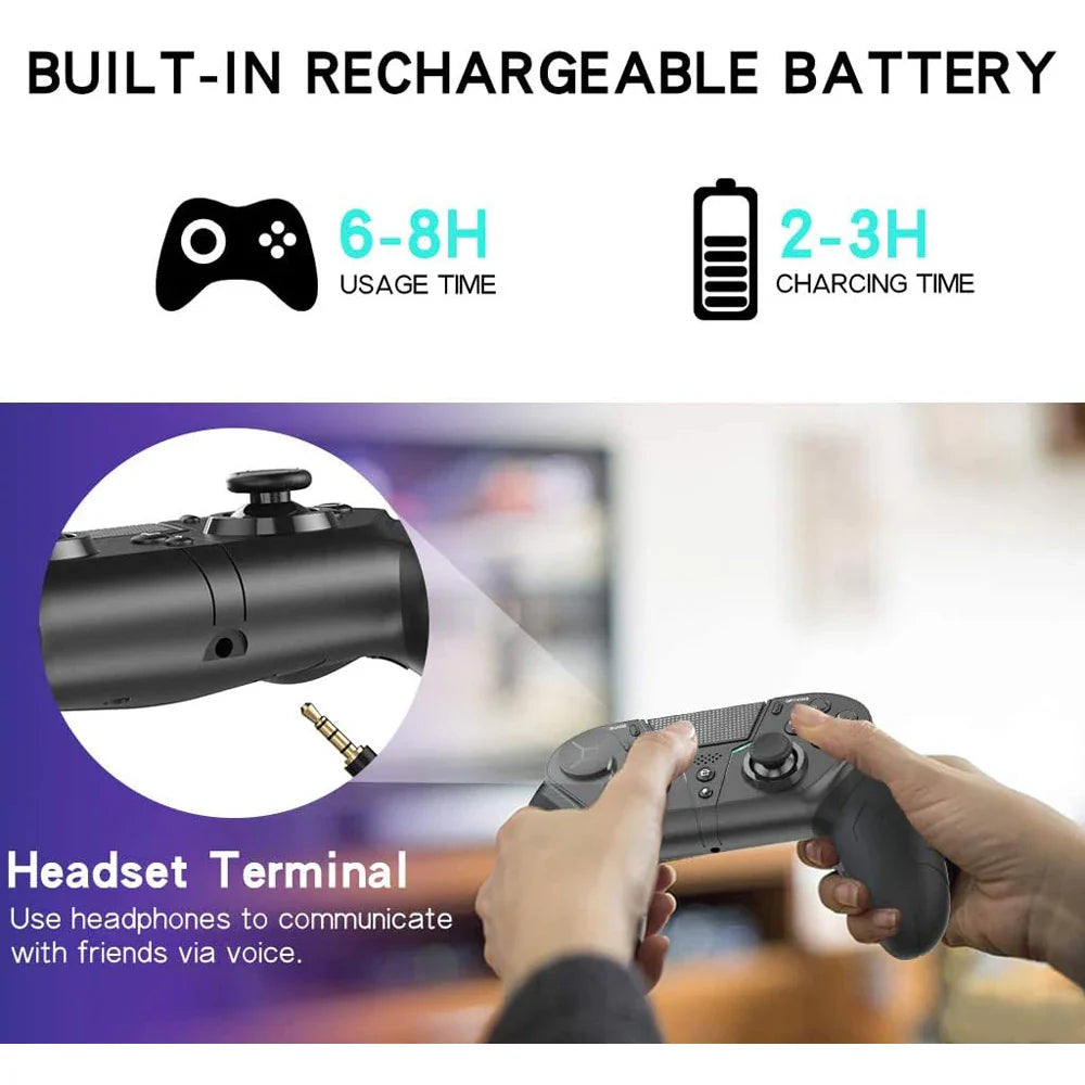 Wireless Bluetooth Controller – Compatible with PS4, PS3, PC, Android, TV & Mobile Gaming