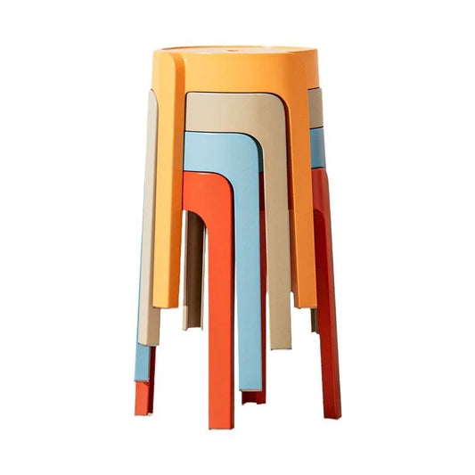 Set of 4 Modern Plastic Dining Chairs - Simple Home Kitchen Stool Seating for Dining Room Use
