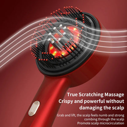 Electric Hair Regrowth Brush – Infrared Light Scalp Massager Comb, Anti-Hair Loss & Acupoint Therapy Scrubber