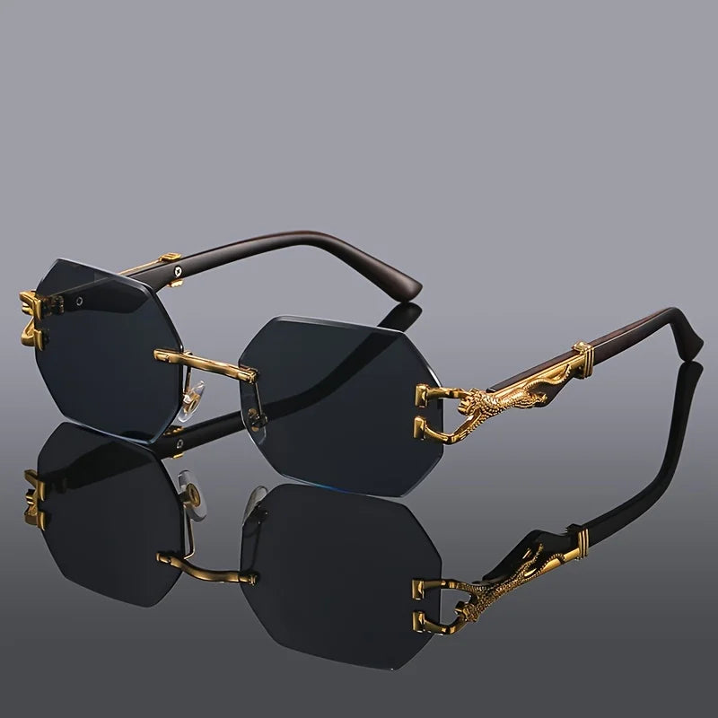 2025 Geometric Leopard Print Sport Sunglasses for Women – Lightweight Durable Streetwear Fashion UV Protection Glasses