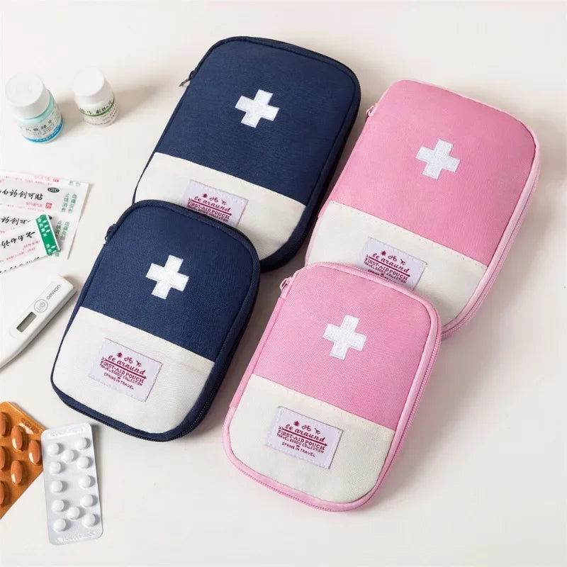 Portable Medicine Bag – Cute First Aid Kit Organizer, Medical Emergency Kit for Travel, Outdoor & Household Pill Storage
