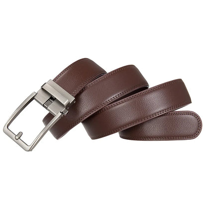 Click Belts for Men — Luxury Designer Genuine Leather Belt with Automatic Buckle, High-Quality Fashion Waist Strap
