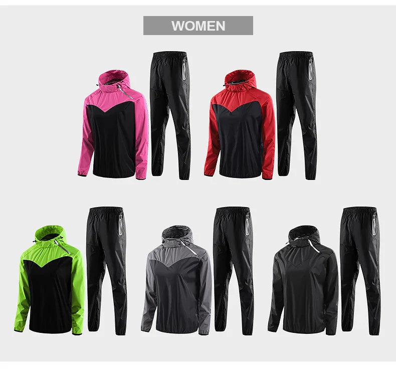 Unisex Sauna Suit Gym Set – Full Body Sweating Sportswear for Men & Women, Boxing, Running, Fitness & Weight Loss Tracksuit