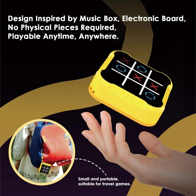 Multifunctional Electronic Tic-Tac-Toe Board – Portable Montessori Puzzle & Chess Game for Kids & Adults