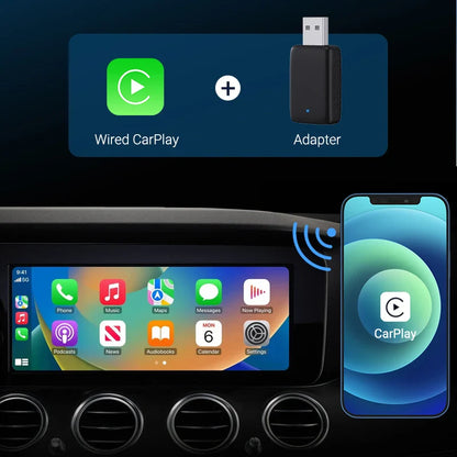 2025 Wireless CarPlay & Android Auto Adapter | 2-in-1 Smart Mini Box with WIFI & Bluetooth for Toyota, Volvo, Benz, MG, Kia, Mazda, Ford