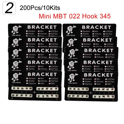 PIORPOY 20PCS Orthodontic Brackets - Mini Roth/MBT 022 Dental Braces Hooks & Treatment Materials