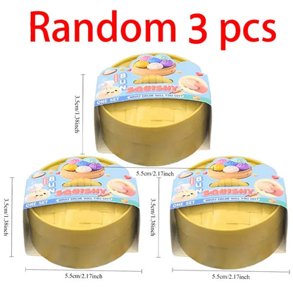 Colorful Dumpling Squishy Toy - Blind Box Stress Relief Squeeze Toy for Anxiety Relaxation and Fun