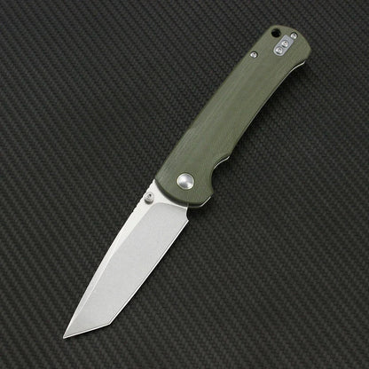 Tunafire 14C28N Steel Folding Tactical Knife – G10/Carbon Fiber Handle Flipper EDC Pocket Knife for Camping & Hunting