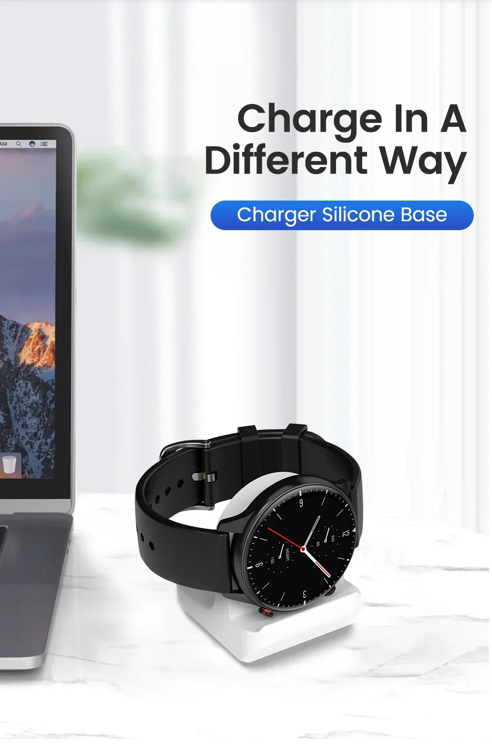 Magnetic Wireless Watch Charger – Fast Charging Dock for Samsung Galaxy Watch 8/7/6/5 Pro/5/4/3 Active 2, Portable Charging Station