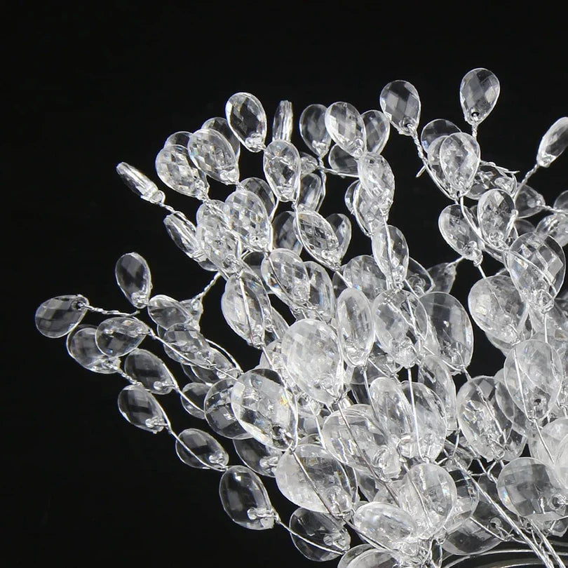 Artificial White Crystal Acrylic Water Droplet – Handmade Christmas & Wedding Bridal Bouquet, Wreath, Hairpin DIY Decor Accessory
