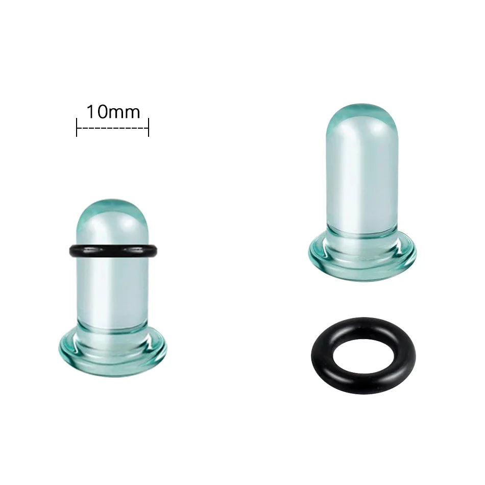 Glass Ear Tunnels & Plugs | Ear Stretchers, Expander Earrings for Women Body Jewelry 1.6–16mm