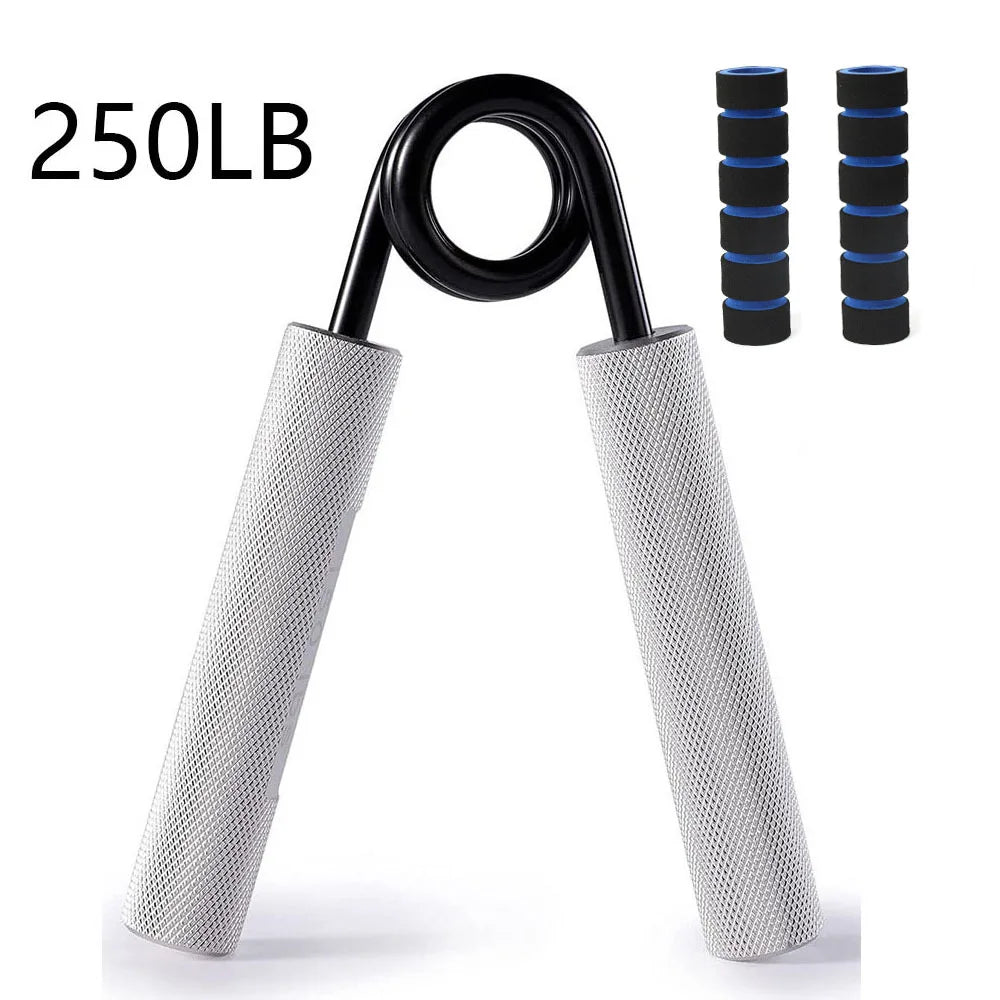 Aluminum Alloy Hand Gripper with Sponge Sleeve — Spring Steel Fitness Trainer for Arm & Finger Strength, Home Gym for Men