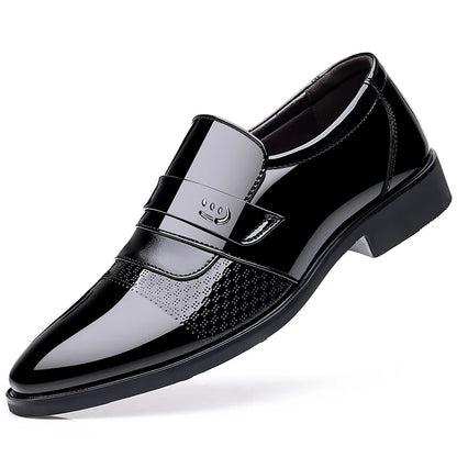 Luxury Men's Leather Oxford Shoes - Retro Carved Lace-Up Brogue Wedding & Formal Business Dress Shoes