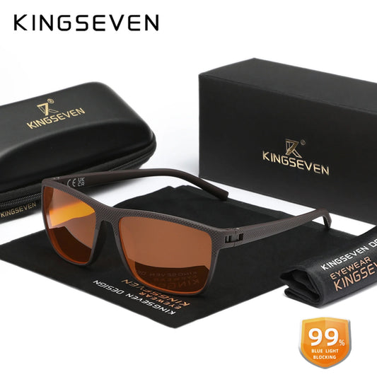 99% Blue Light Blocking Glasses — KINGSEVEN Transparent Lens Computer Eyeglasses