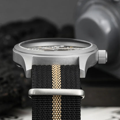 Militado ML05 Vintage Quartz Watch 38mm with VH31 Movement, Domed Sapphire Crystal, AR Coating & Luminous Dial