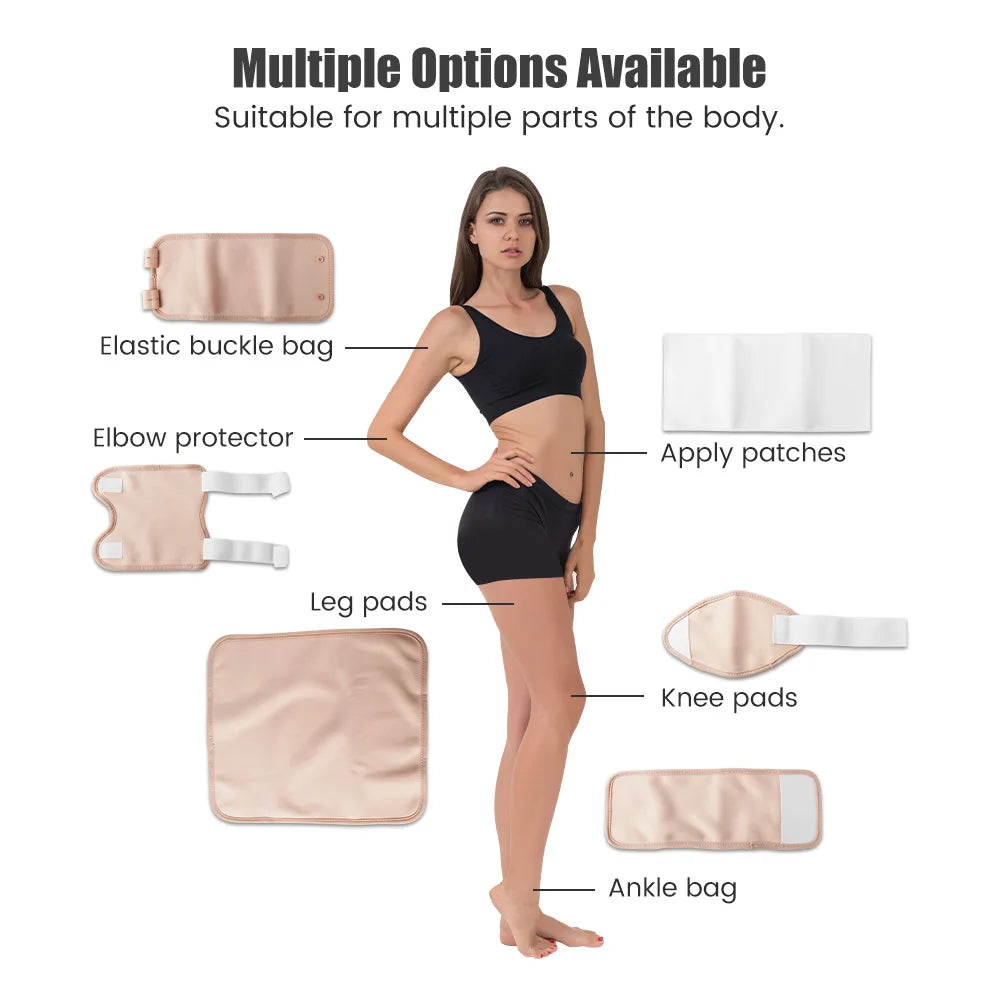 Reusable Castor Oil Pack Wrap - Organic Cotton with Adjustable Elastic Strap, Castor Oil Compress for Body Care
