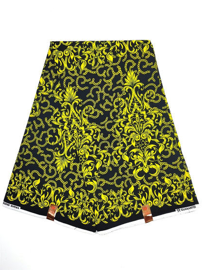 African Real Wax Ankara Fabric - 100% Cotton 6 Yards Nigerian Print Party Dress Sewing Material