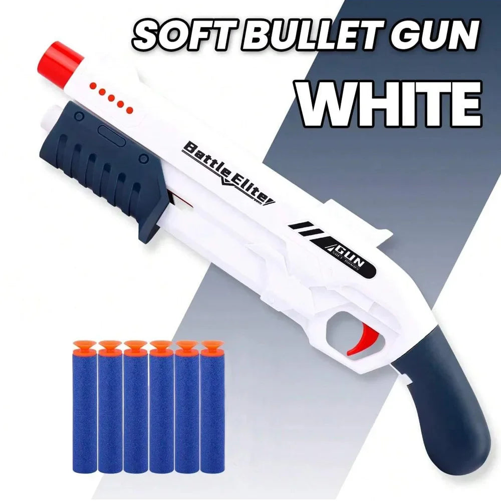 Soft Bullet Blaster Toy Gun - Durable Outdoor Foam Dart Launcher for Boys & Girls, Halloween & Christmas Gifts