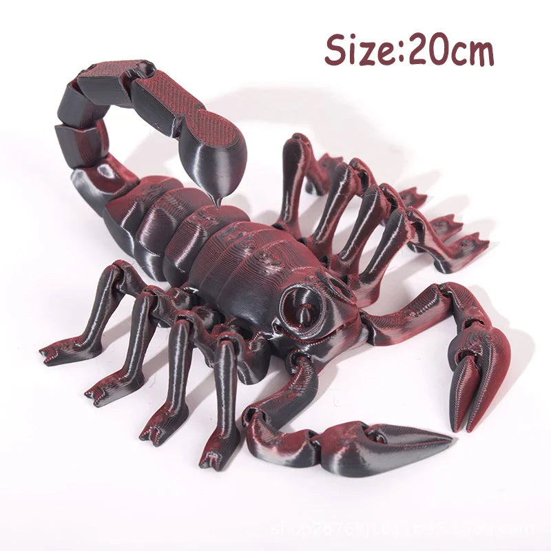 3D Printed Multi-Joint Dinosaur & Snake Fidget Toy – Movable Stress Relief Toy for Adults, Kids, Autism, and Desktop Decor
