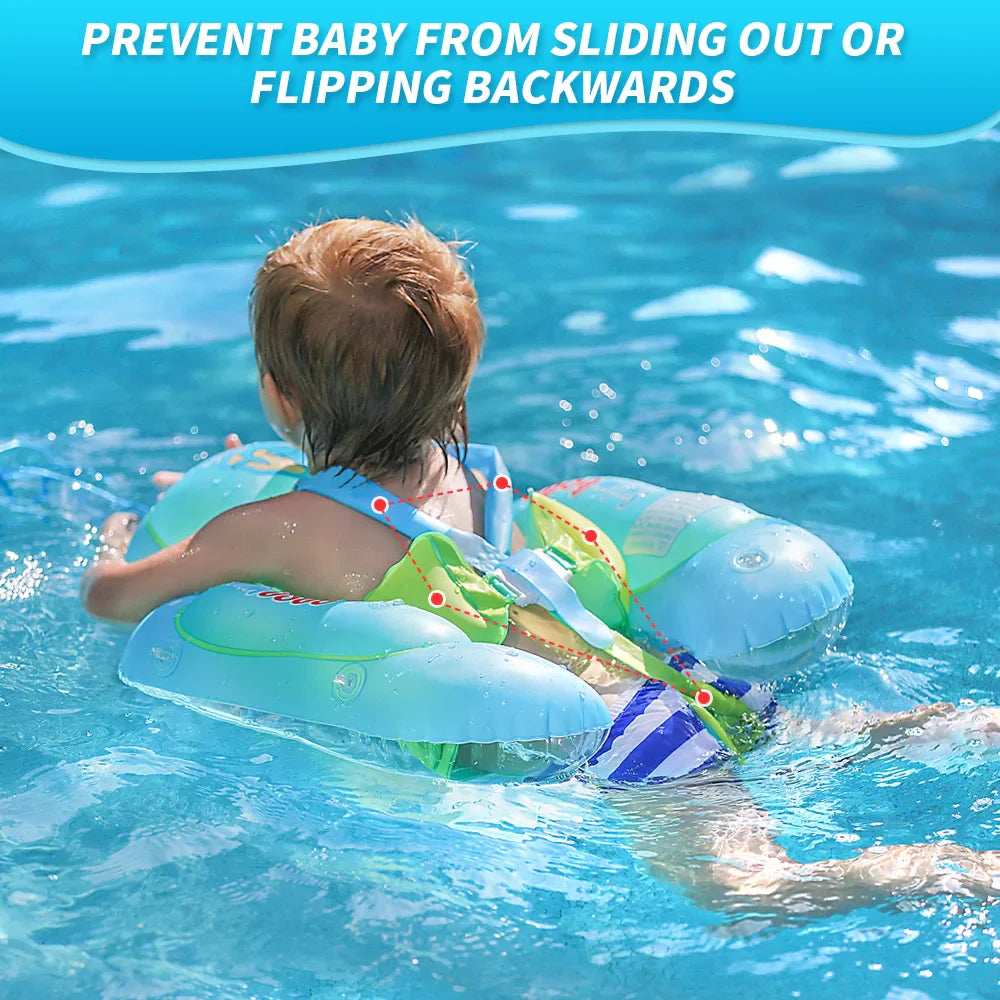 Baby Swimming Float with Canopy – Inflatable Infant Floating Ring, Kids Swim Pool Accessory, Summer Bathing Toy