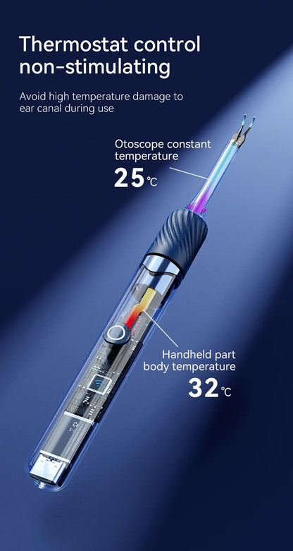 Visual Ear Cleaner with Camera – Ear Wax Removal Tool with 12MP, Ear Pick, Tweezers & 6 Ear Spoons for Ear Care