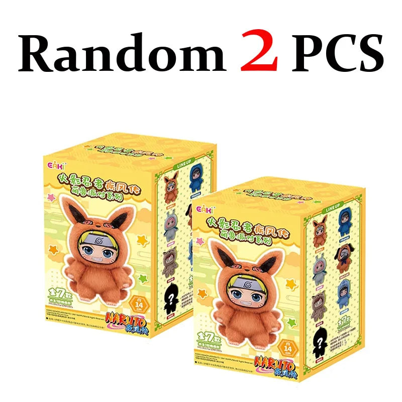Naruto Series Blind Box Figures — Itachi, Sasuke, Kakashi & Gaara Plush Pendant Collectible Toy, Trendy Birthday Gift
