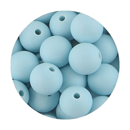 50Pcs Silicone Spacer Beads - 9/12/15mm Round Loose Beads for DIY Necklace Bracelet Jewelry Making