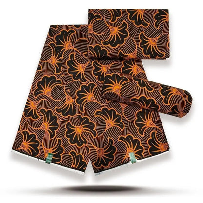 African Wax Print Fabric - 100% Cotton Nigerian Ankara Batik Material for Women’s Dresses