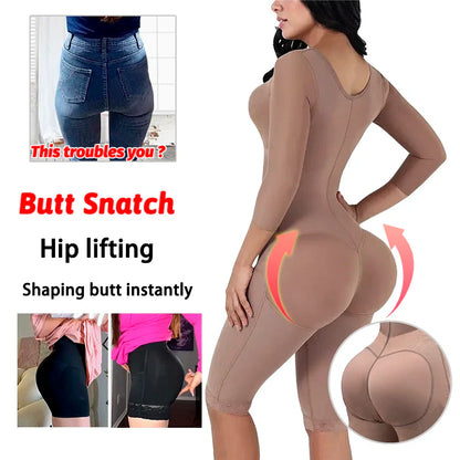 Full Body Colombian Shaper Girdle, High Compression Bodysuit, Postpartum & Postoperative Waist Slimmer, Lipo Arm Reducing Shapewear